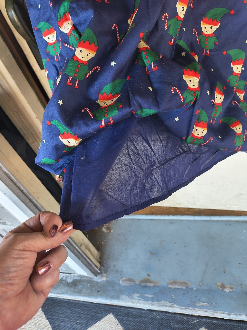 ModCloth What’s The Scoop A-Line Dress Navy Elf Holiday Christmas Print 2X - Picture 12 of 12